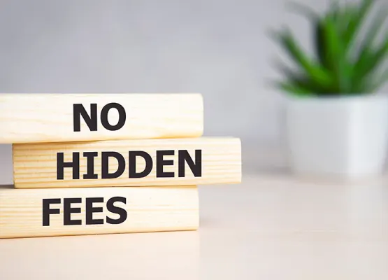no hidden fees stacked