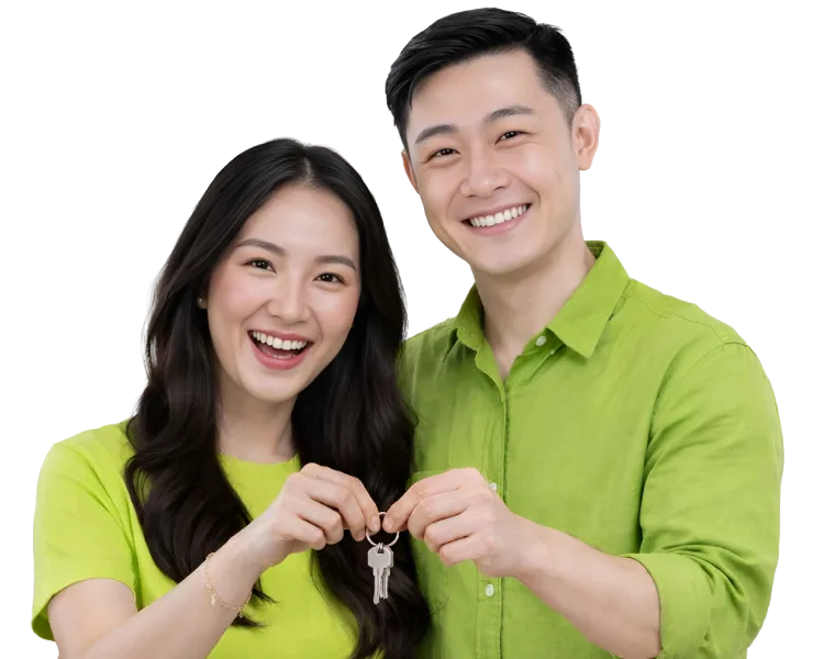 couple holding keys